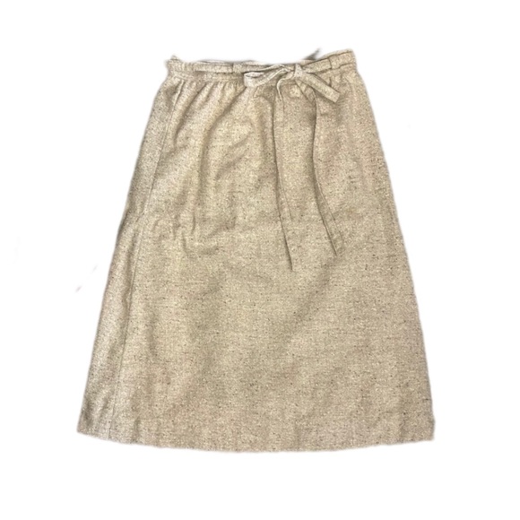Vintage Celine 1970 grey Chine Wool skirt .